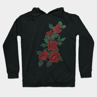 Hidden Flowers in Hidden People - Crimson Rose Hoodie